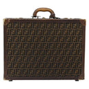 FENDI Zucca Canvas Trunk Black Brown Auth 194577A-2