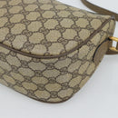 GUCCI GG Supreme Web Sherry Line Bag PVC Beige Gold 14 02 032 Auth 194578-16