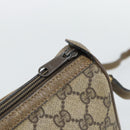 GUCCI GG Supreme Web Sherry Line Bag PVC Beige Gold 14 02 032 Auth 194578-9
