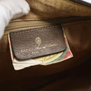 GUCCI GG Supreme Web Sherry Line Bag PVC Beige Gold 14 02 032 Auth 194578-18