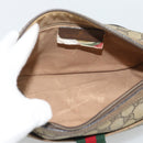 GUCCI GG Supreme Web Sherry Line Bag PVC Beige Gold 14 02 032 Auth 194578-10