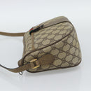 GUCCI GG Supreme Web Sherry Line Bag PVC Beige Gold 14 02 032 Auth 194578-4