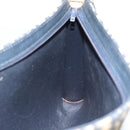 Christian Dior Trotter Canvas Shoulder Bag Navy Gold Auth 194579-17