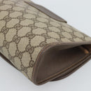 GUCCI GG Supreme Web Sherry Line Clutch Bag PVC Beige 156 01 030 Auth 194580-15