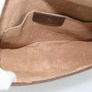 GUCCI GG Supreme Web Sherry Line Clutch Bag PVC Beige 156 01 030 Auth 194580-10