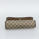 GUCCI GG Supreme Web Sherry Line Clutch Bag PVC Beige 156 01 030 Auth 194580-6