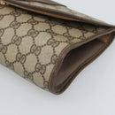 GUCCI GG Supreme Web Sherry Line Clutch Bag PVC Beige 156 01 030 Auth 194580-7