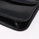 CELINE Horse Carriage Shoulder Bag Leather Black Gold Auth 194581-14