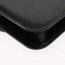 CELINE Horse Carriage Shoulder Bag Leather Black Gold Auth 194581-15