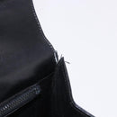 CELINE Horse Carriage Shoulder Bag Leather Black Gold Auth 194581-10