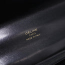 CELINE Horse Carriage Shoulder Bag Leather Black Gold Auth 194581-11