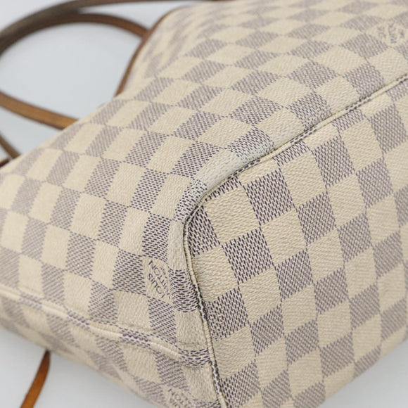 LOUIS VUITTON Damier Azur Neverfull PM Tote Bag N41362 LV Auth 194587