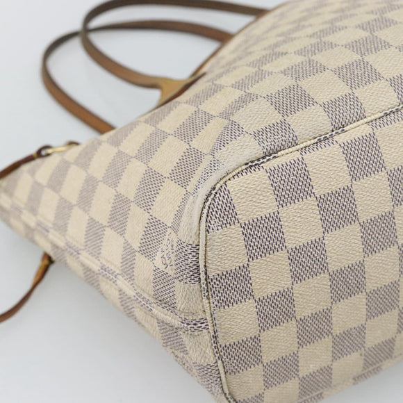 LOUIS VUITTON Damier Azur Neverfull PM Tote Bag N41362 LV Auth 194587