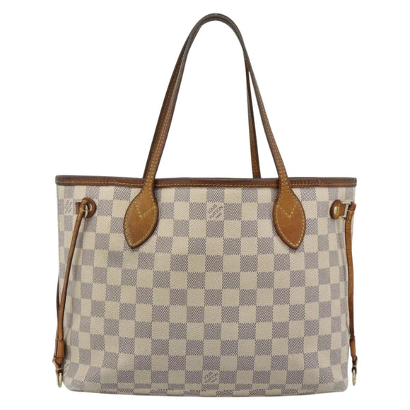 LOUIS VUITTON Damier Azur Neverfull PM Tote Bag N41362 LV Auth 194587
