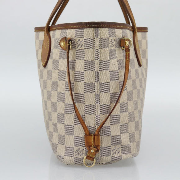 LOUIS VUITTON Damier Azur Neverfull PM Tote Bag N41362 LV Auth 194587
