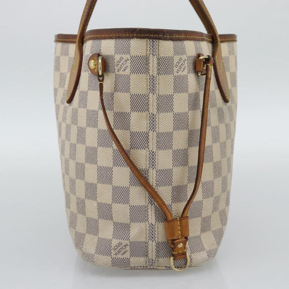 LOUIS VUITTON Damier Azur Neverfull PM Tote Bag N41362 LV Auth 194587