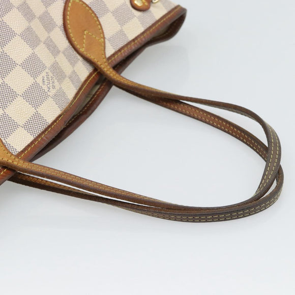 LOUIS VUITTON Damier Azur Neverfull PM Tote Bag N41362 LV Auth 194587