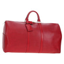 LOUIS VUITTON Epi Keepall 55 Boston Bag Red M42957 LV Auth 194589V-1