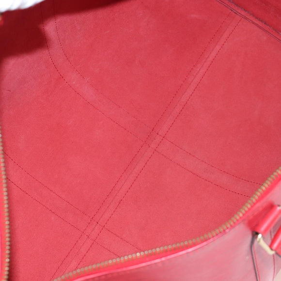 LOUIS VUITTON Epi Keepall 55 Boston Bag Red M42957 LV Auth 194589V