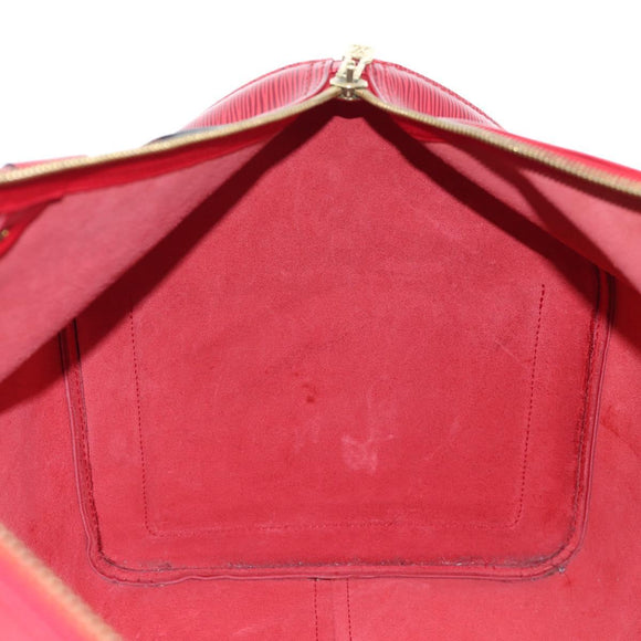 LOUIS VUITTON Epi Keepall 55 Boston Bag Red M42957 LV Auth 194589V
