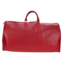LOUIS VUITTON Epi Keepall 55 Boston Bag Red M42957 LV Auth 194589V-3