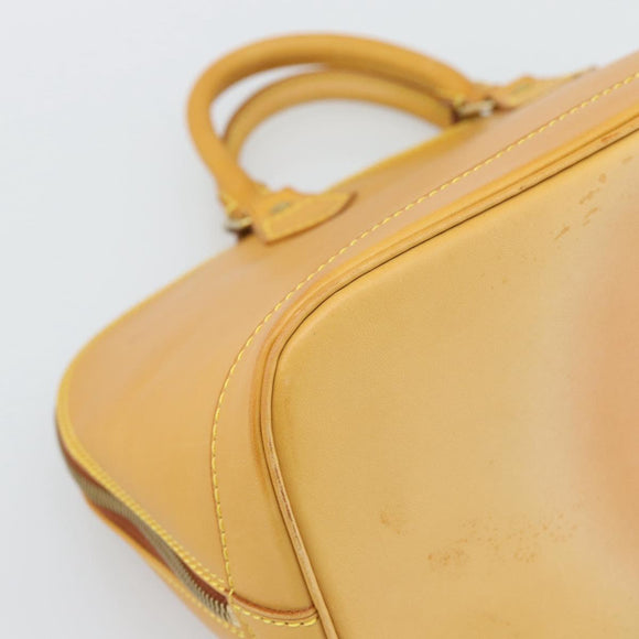 LOUIS VUITTON Nomad leather Alma Hand Bag Beige M85000 LV Auth 194592V