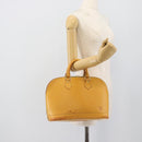 LOUIS VUITTON Nomad leather Alma Hand Bag Beige M85000 LV Auth 194592V-22