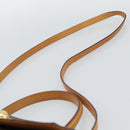 CELINE Macadam Canvas Star Ball Hand Bag PVC Leather 2way Brown Gold Auth 194593-15