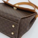 CELINE Macadam Canvas Star Ball Hand Bag PVC Leather 2way Brown Gold Auth 194593-9