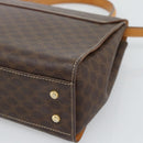 CELINE Macadam Canvas Star Ball Hand Bag PVC Leather 2way Brown Gold Auth 194593-17