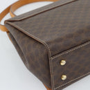 CELINE Macadam Canvas Star Ball Hand Bag PVC Leather 2way Brown Gold Auth 194593-18