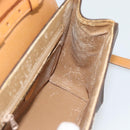 CELINE Macadam Canvas Star Ball Hand Bag PVC Leather 2way Brown Gold Auth 194593-20