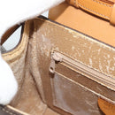 CELINE Macadam Canvas Star Ball Hand Bag PVC Leather 2way Brown Gold Auth 194593-22