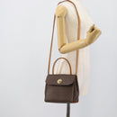 CELINE Macadam Canvas Star Ball Hand Bag PVC Leather 2way Brown Gold Auth 194593-24