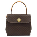 CELINE Macadam Canvas Star Ball Hand Bag PVC Leather 2way Brown Gold Auth 194593-13
