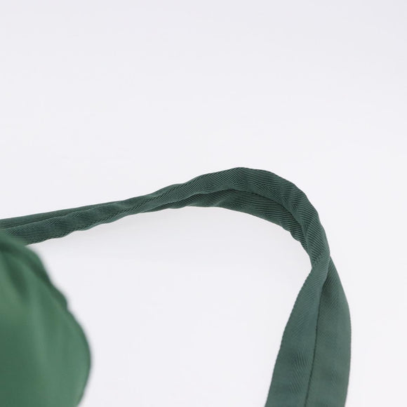 PRADA Boston Bag Nylon 2way Green Silver Auth 194594