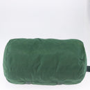 PRADA Boston Bag Nylon 2way Green Silver Auth 194594-5