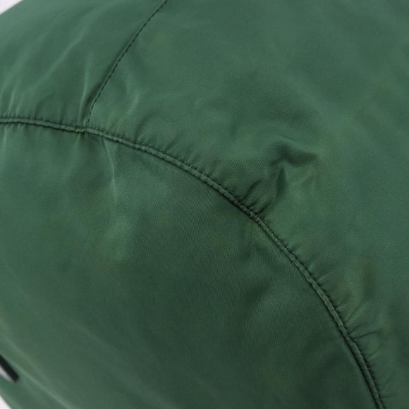 PRADA Boston Bag Nylon 2way Green Silver Auth 194594