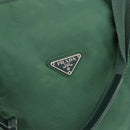 PRADA Boston Bag Nylon 2way Green Silver Auth 194594-19