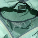 PRADA Boston Bag Nylon 2way Green Silver Auth 194594-22