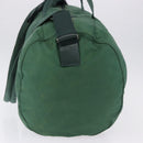 PRADA Boston Bag Nylon 2way Green Silver Auth 194594-3