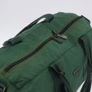 PRADA Boston Bag Nylon 2way Green Silver Auth 194594-6