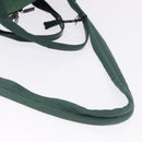 PRADA Boston Bag Nylon 2way Green Silver Auth 194594-8