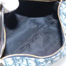Christian Dior Trotter Canvas Hand Bag PVC Navy Gold Auth 194595V-16