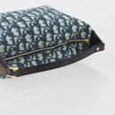 Christian Dior Trotter Canvas Hand Bag PVC Navy Gold Auth 194595V-7