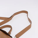 Salvatore Ferragamo Sofia Gancini Hand Bag Leather 2way Beige Silver Auth 194596A-15