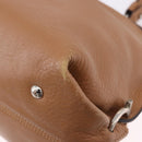 Salvatore Ferragamo Sofia Gancini Hand Bag Leather 2way Beige Silver Auth 194596A-18
