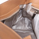 Salvatore Ferragamo Sofia Gancini Hand Bag Leather 2way Beige Silver Auth 194596A-25