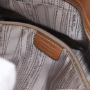 Salvatore Ferragamo Sofia Gancini Hand Bag Leather 2way Beige Silver Auth 194596A-12