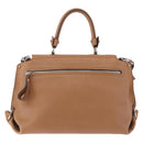 Salvatore Ferragamo Sofia Gancini Hand Bag Leather 2way Beige Silver Auth 194596A-2